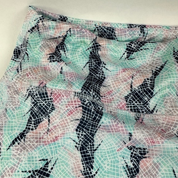 Pro Player Leggings Womens Medium Blue Geometric Mesh - Picture 4 of 10